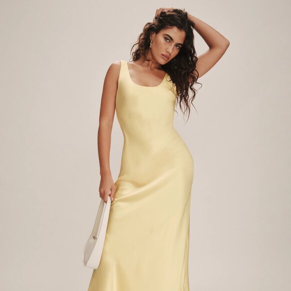 Reformation Sapphira Satin Dress (Size 2) - Picture 1 of 6